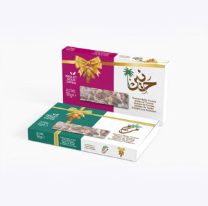 Boîte carton imprimée pour dattes